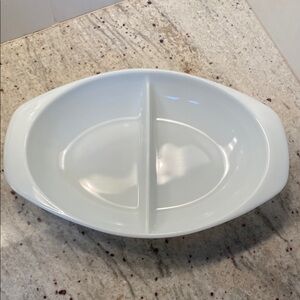 Pyrex vintage white milk glass serving dish